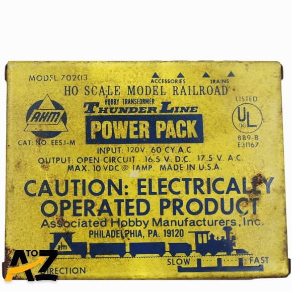 VINTAGE AHM THUNDER LINE POWER PACK HO SCALE MODEL RAILROAD MODEL 70203 - Picture 9 of 10
